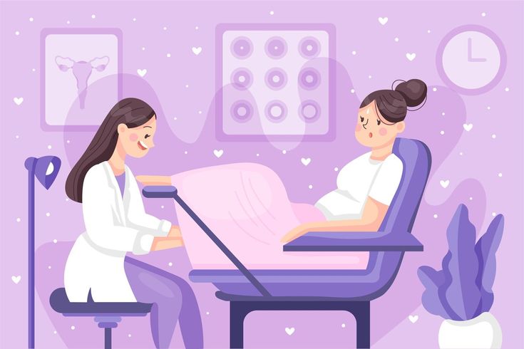 Flat childbirth scenes collection Free Vector